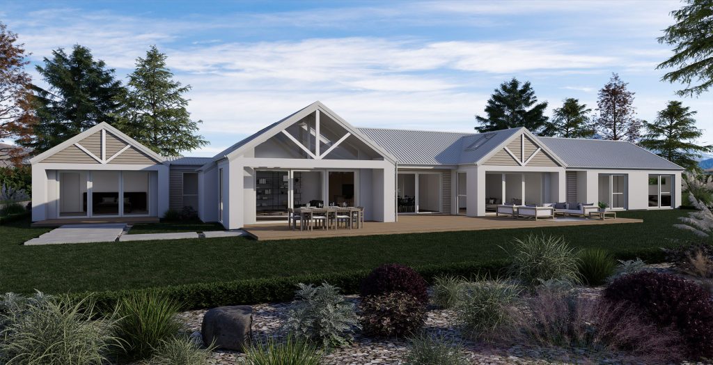 Hamptons styled, white exterior and washed wood home 