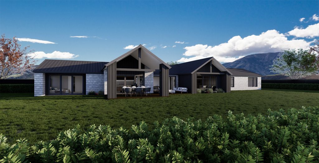 Back of Modern Wanaka 262 on a rural plot