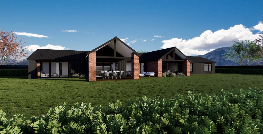 Wanaka 262 design showcases a rustic designed home on a rural setting