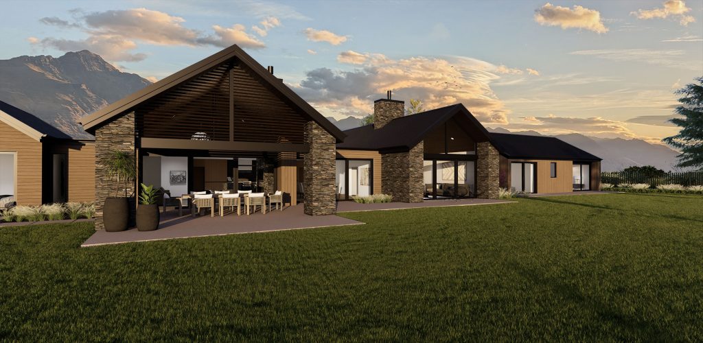 Rustic and modern designed Wanaka plan with luxury features for a rural plot