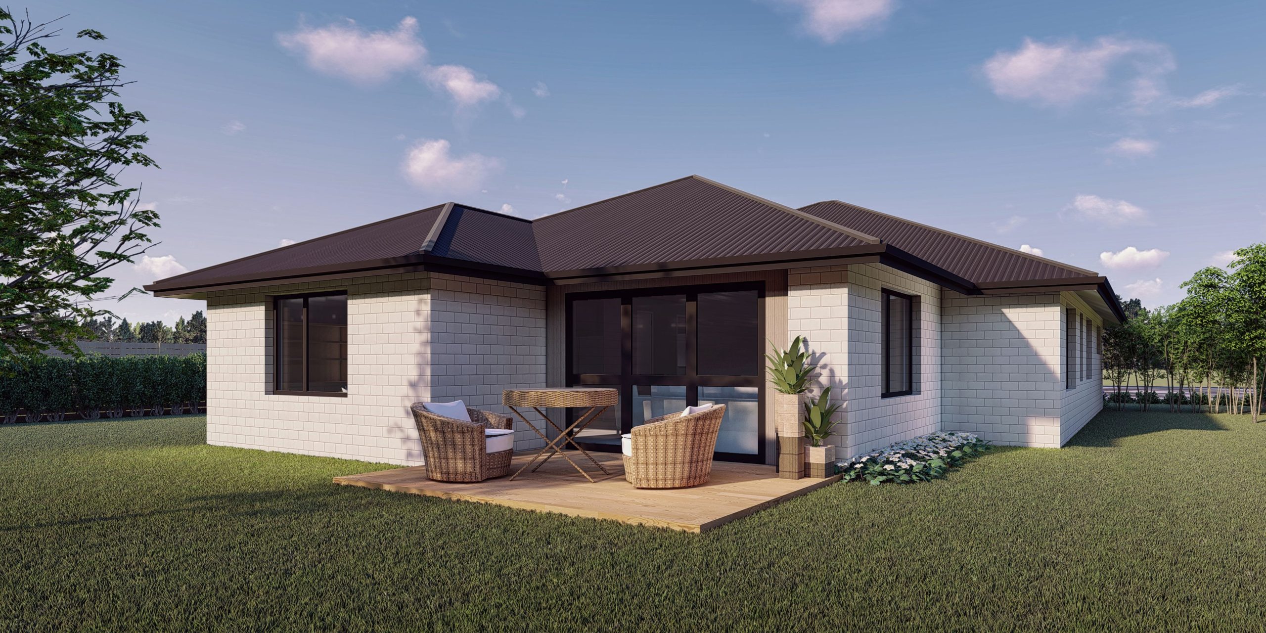 Exterior of versatile 176m² home design
