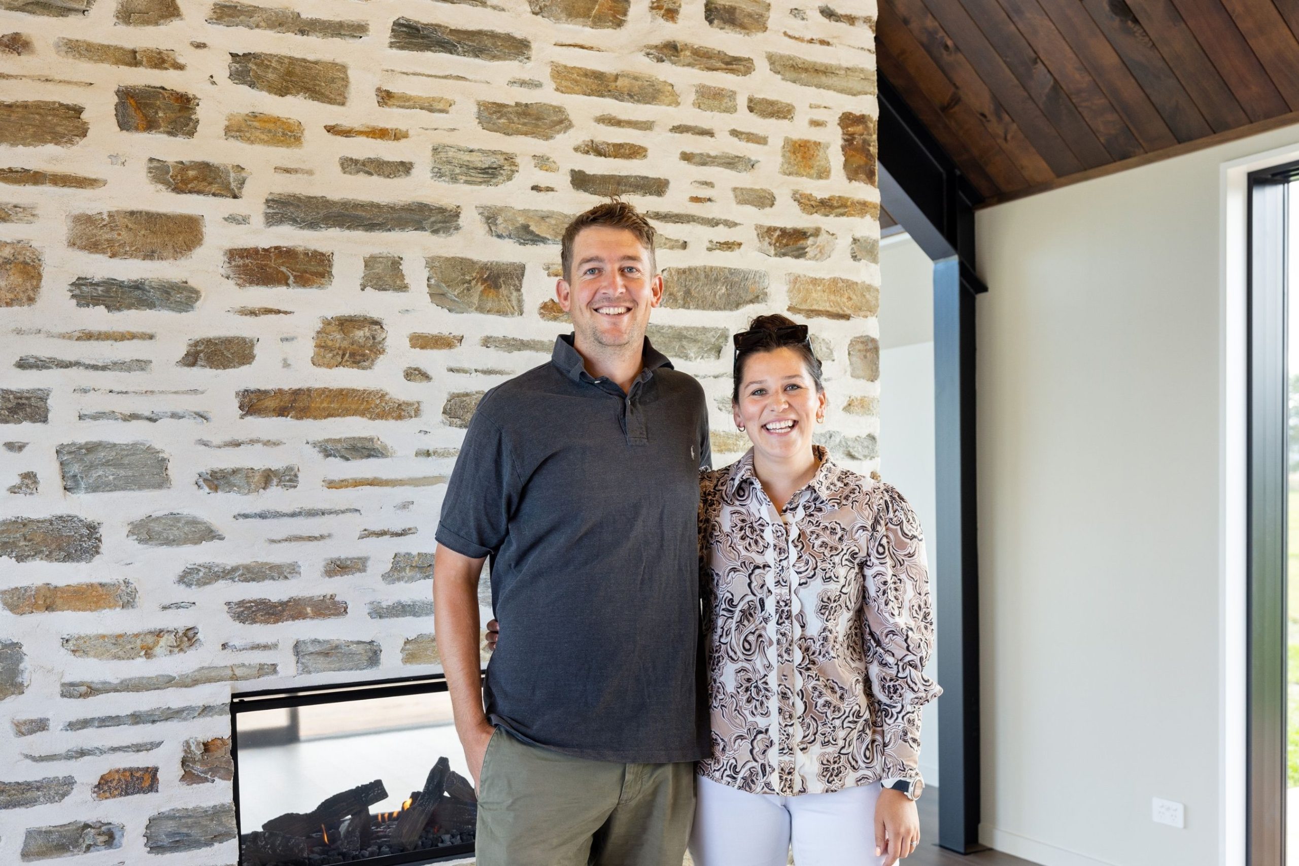 Happy Hallmark Homes clinets after building thier prestige home in Tai Tapu