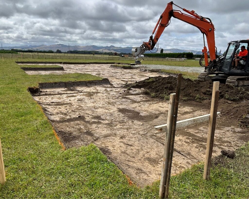 Section dig-out showcasing the ground 