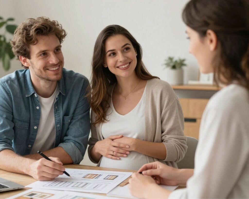 couple designing a Hallmark home for their growing family